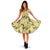 Hawaii Tropical Flamingo Yellow Midi Dress Midi Dress Green - Polynesian Pride