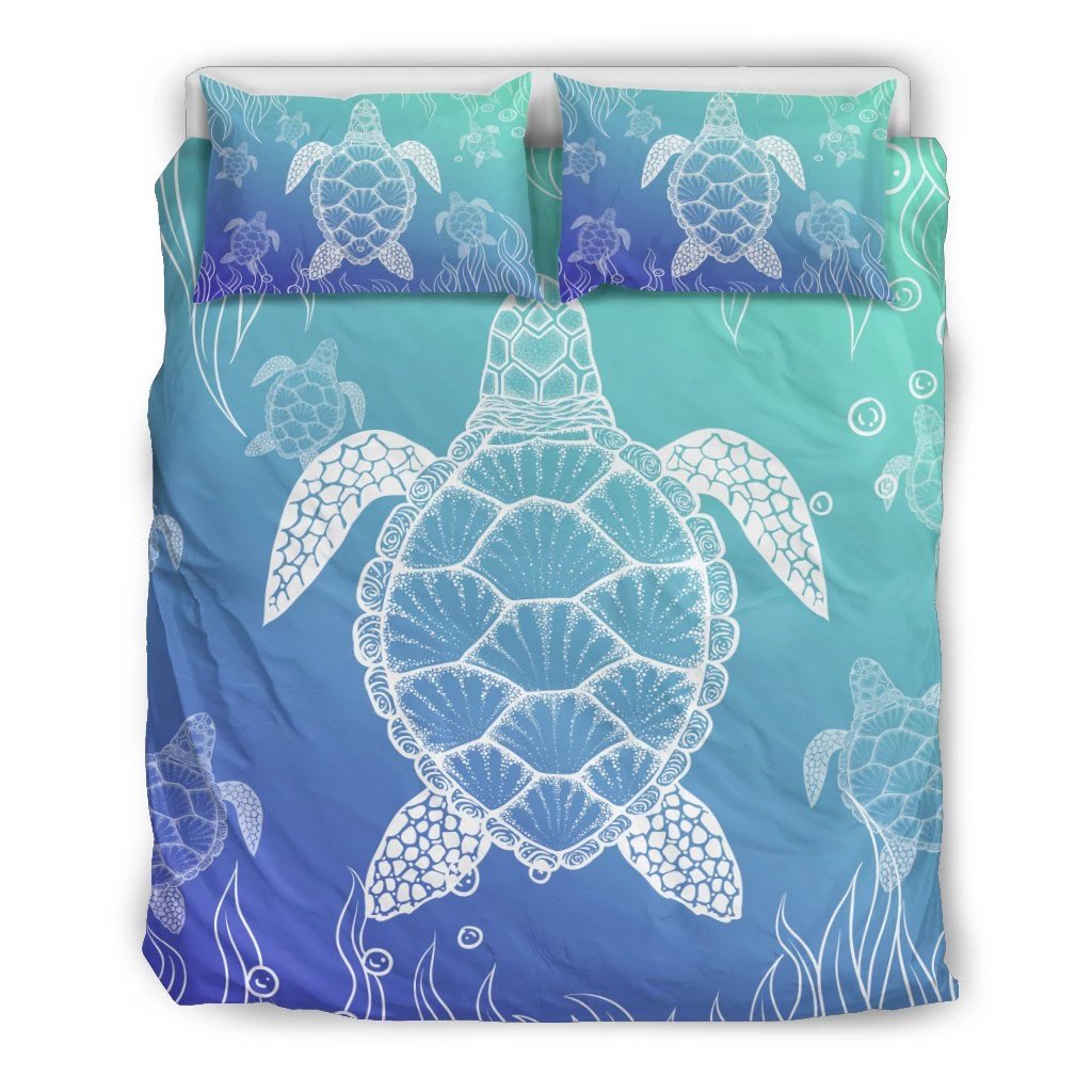 Hawaiian Turtle In the Sea Polynesian Bedding Set Art - Polynesian Pride