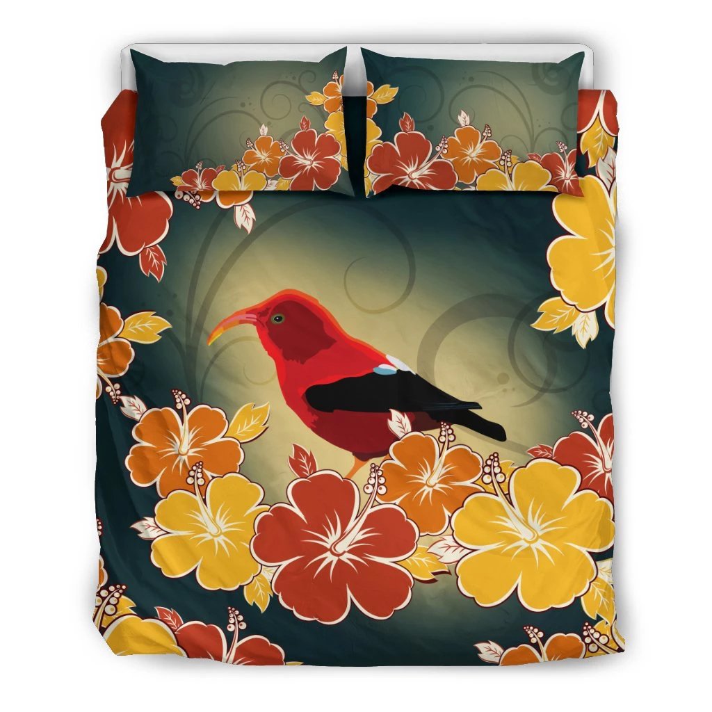 Hawaiian Hibiscus Hummingbirds Polynesian Bedding Set Art - Polynesian Pride