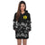 Sivage Wallis and Futuna Hoodie Dress - Sivage Flag Hibiscus Special Black - Polynesian Pride