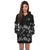 Cook Islands Hoodie Dress Special Hibiscus Black - Polynesian Pride