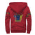 Cook Islands Hoodie Sherpa Turtle Christmas Red - Polynesian Pride