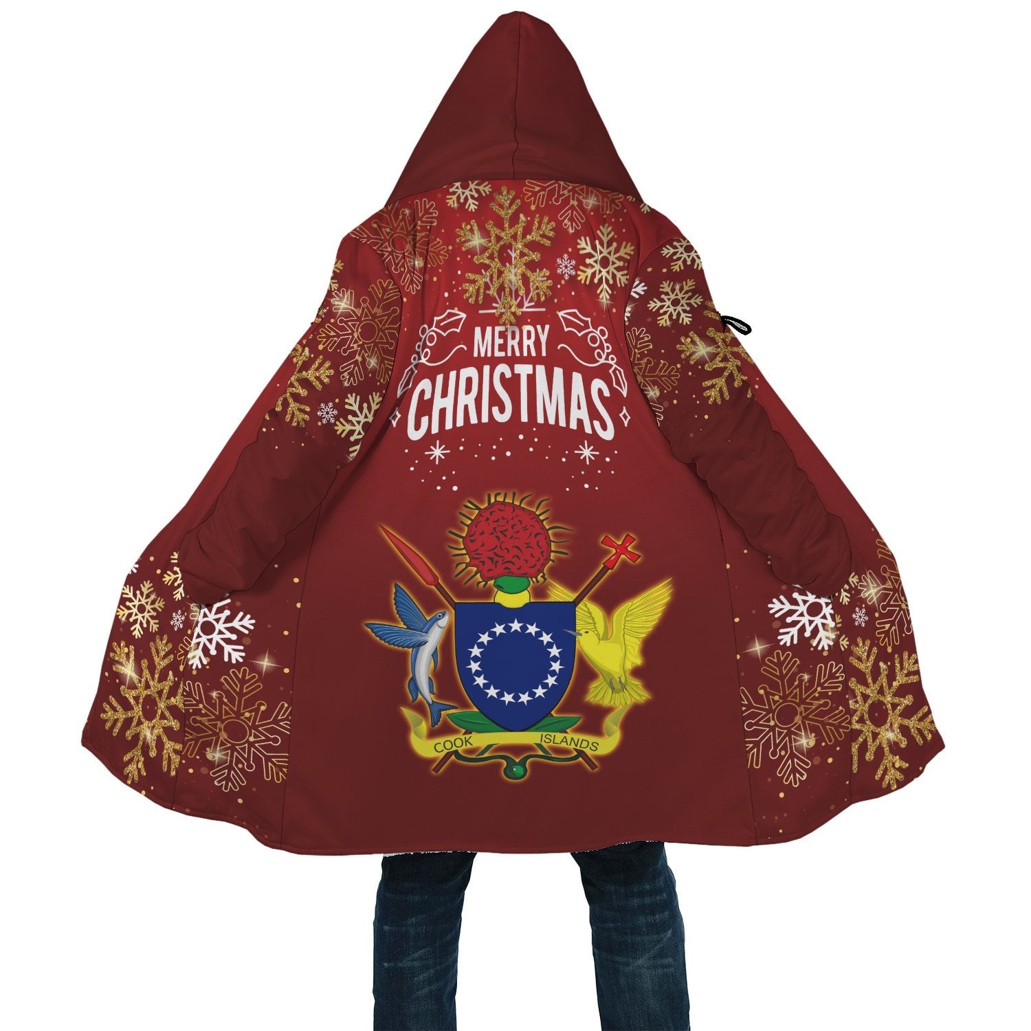 Cook Islands Christmas Cloak (Women's/Men's) Unisex Red - Polynesian Pride