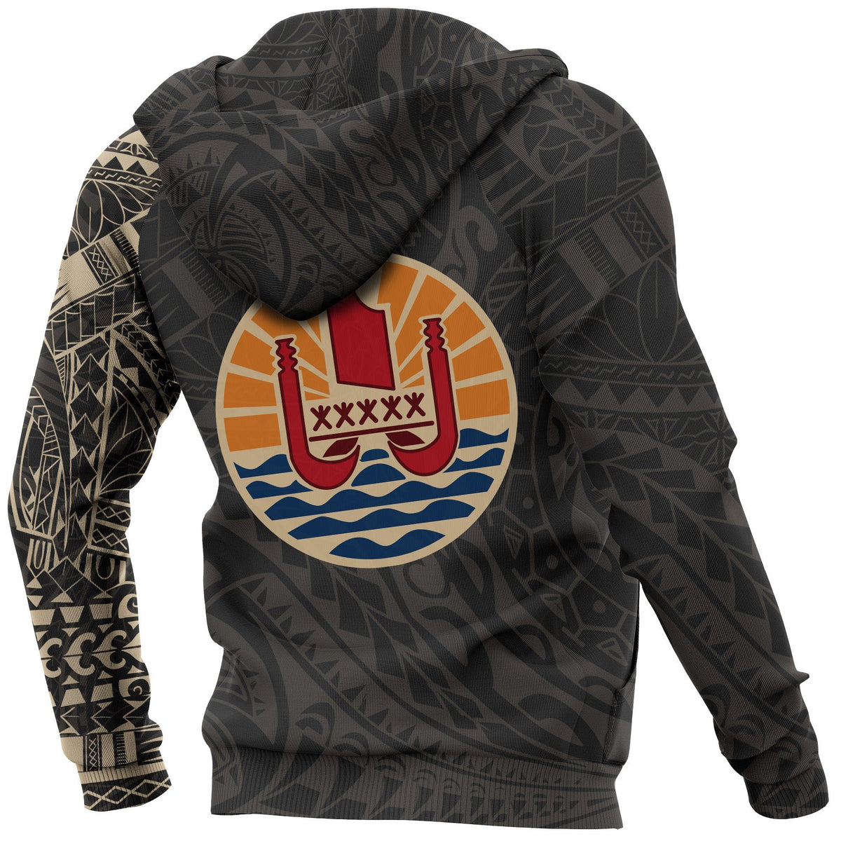 Tahiti Hoodie Tahiti Polynesian Tattoo Style Version 2.0 - Polynesian Pride
