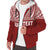 American Samoa Personalised Custom Polynesian Sherpa Hoodie - Horizontal Red - Polynesian Pride