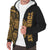 American Samoa Personalised Custom Polynesian Sherpa Hoodie - Line Gold - Polynesian Pride