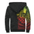 Tahiti (French Polynesia) Polynesian Personalised Custom Sherpa Hoodie - Reggae Line - Polynesian Pride