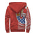 Tahiti (French Polynesia) Polynesian Personalised Custom Sherpa Hoodie - Red Line - Polynesian Pride