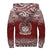 Samoa Personalised Custom Polynesian Sherpa Hoodie - Fog Red - Polynesian Pride