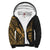 Polynesian Hawaii Personalised Custom Sherpa Hoodie - Line Gold Gold - Polynesian Pride