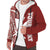 Polynesian Hawaii Personalised Custom Sherpa Hoodie - Line Red - Polynesian Pride