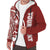 Guam Personalised Custom Polynesian Sherpa Hoodie - Line Red - Polynesian Pride