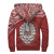 Tahiti (French Polynesia) Polynesian Personalised Custom Sherpa Hoodie - Red Curve Version - Polynesian Pride