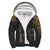 Fiji Polynesian Personalised Custom Sherpa Hoodie - Gold Curve Style Black - Gold - Polynesian Pride