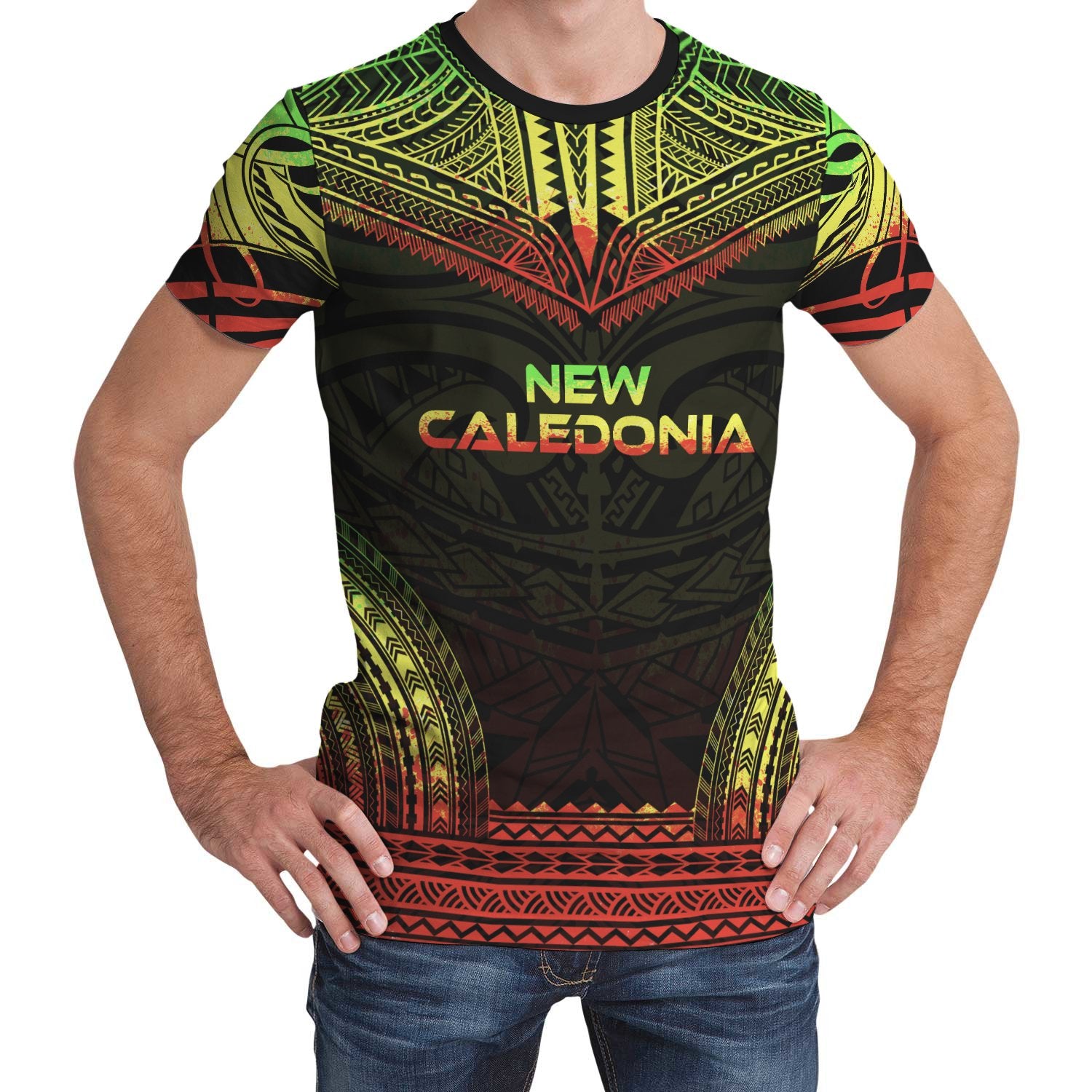 New Caledonia Unisex T Shirt New Caledonia Polynesian Chief Reggae Version Unisex Reggae - Polynesian Pride