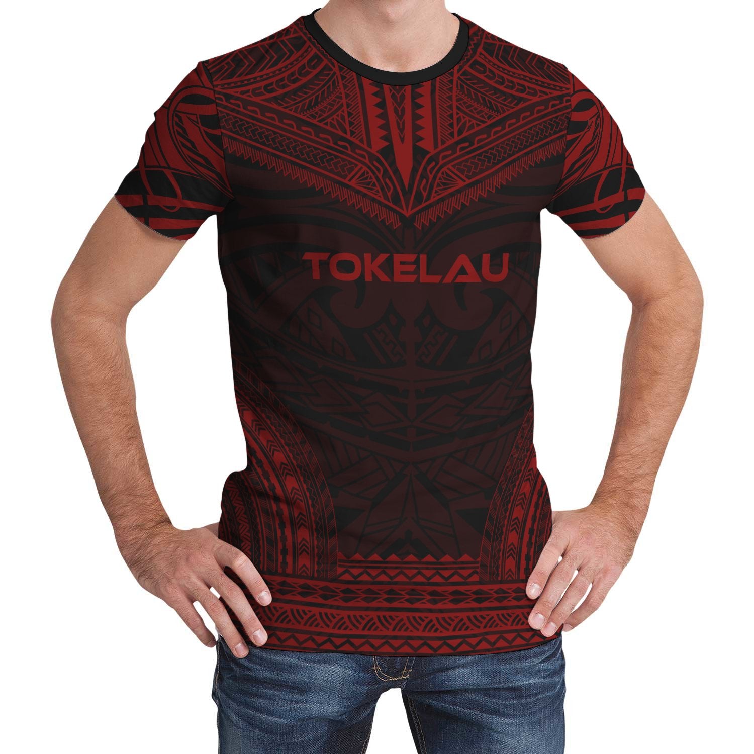 Tokelau T Shirt Tokelauan Polynesian Chief Red Version Unisex Red - Polynesian Pride