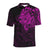 Maori Tattoo Style Black and Pink Polo T Shirt - Polynesian Pride