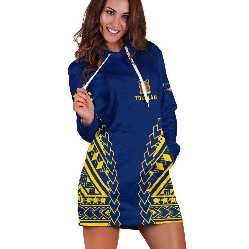 Tokelau Hoodie Dress Coconut Palm Leaf LT13 - Polynesian Pride