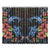 Turtle And Shark With Hibiscus Window Curtain ( Two Piece) One Size 52"x84"(Two Pieces) Black - Polynesian Pride