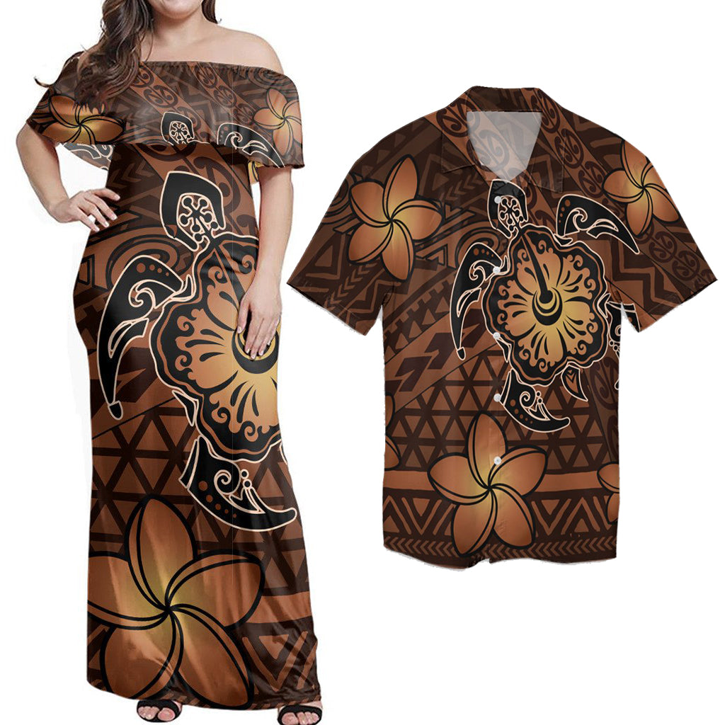 Polynesian Pride Hawaii Couple Outfit Ideas King Kamehameha Day Matching Dress and Hawaiian Shirt Paradise of The Pacific Tribal Kakau with Kanaka Maoli White