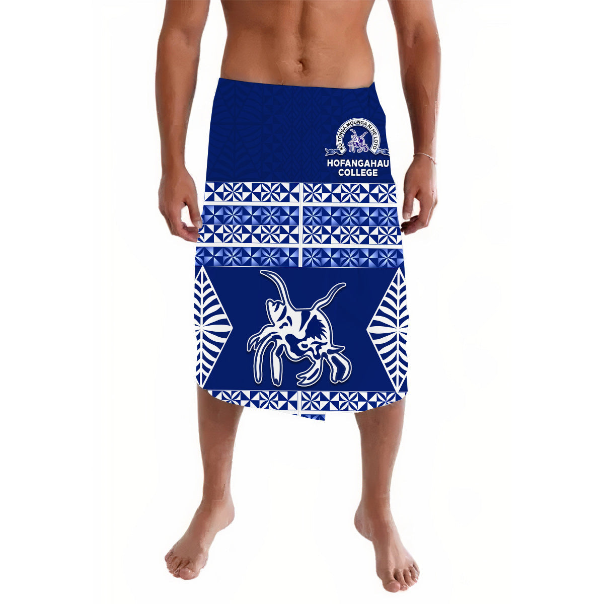 Hofangahau College Lavalava Eua Tonga Pattern Ver.02 LT13 Blue - Polynesian Pride