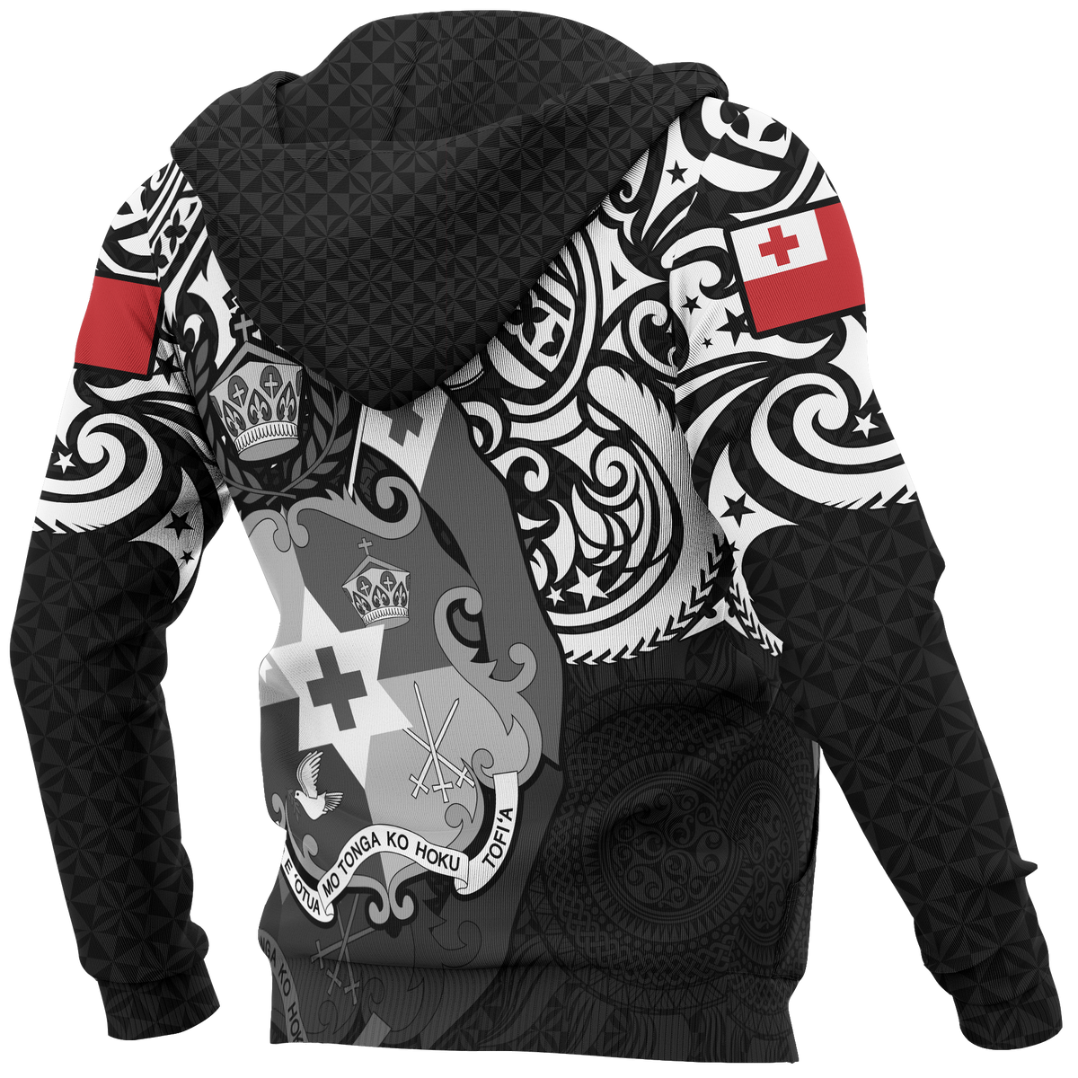 Tonga Polynesian Hoodie (Zip up) Tongan Pride (White) - Polynesian Pride