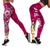 Samoa Custom Personalised Legging - Turtle Plumeria (Pink) Pink - Polynesian Pride