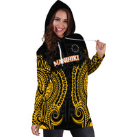 (Custom Personalised) Cook Islands Manihiki Hoodie Dress - Tribal Pattern - LT12 - Polynesian Pride