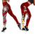 Fiji Custom Personalised Legging - Turtle Plumeria (Red) Red - Polynesian Pride