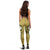 Niue Polynesian Legging - Floral With Seal Gold - Polynesian Pride