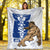 Guam Premium Blanket - Chamorro With Puntan Blue Color - Polynesian Pride