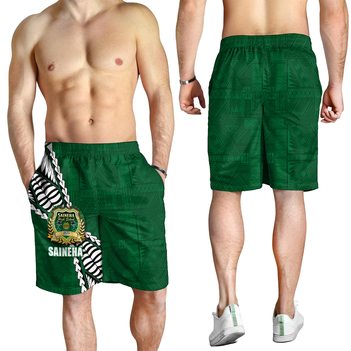 Tonga Saineha High School Tongan Patterns Men Short - LT12 - Polynesian Pride