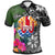 Tahiti Custom Polo Shirt Turtle Plumeria Banana Leaf Unisex Black - Polynesian Pride