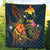 Papua New Guinea Polynesian Premium Quilt - Legend of Papua New Guinea (Blue) - Polynesian Pride