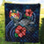 Tonga Polynesian Premium Quilt - Blue Turtle Hibiscus - Polynesian Pride