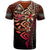 Guam Polynesian T Shirt Red Vintage Tribal Mountain - Polynesian Pride