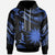 Nauru Polynesian Custom Hoodie Polynesian Tattoo Blue Version Unisex Blue - Polynesian Pride