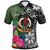 Vanuatu Custom Polo Shirt Turtle Plumeria Banana Leaf Unisex Black - Polynesian Pride