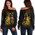 Niue Polynesian Women's Off Shoulder Sweater - Legend of Niue (Reggae) Art - Polynesian Pride