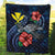 Hawaii Polynesian Premium Quilt - Blue Turtle Hibiscus - Polynesian Pride