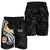 Fiji Men's Short - Fiji Seal Polynesian Patterns Plumeria (Black) - Polynesian Pride