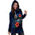 Vanuatu Polynesian Hoodie Dress - Blue Turtle Hibiscus - Polynesian Pride