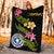 Northern Mariana Islands Polynesian Blanket - Plumeria Tribal - Polynesian Pride