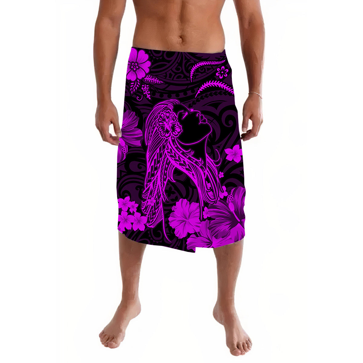 Hawaii Lavalava Polynesian Purple Beautiful Hula Girl LT13 Purple - Polynesian Pride