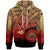 American Samoa Polynesian Custom Hoodie Plumeria Tattoo Tribal Unisex Red - Polynesian Pride