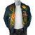 Papua New Guinea Polynesian Men's Bomber Jacket - Legend of Papua New Guinea (Blue) - Polynesian Pride