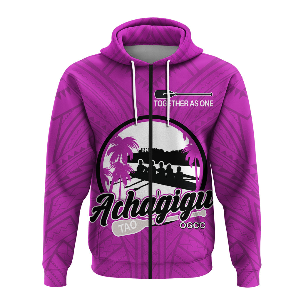 Achagigu Guam Canoe Club Zip up Hoodie LT12 - Polynesian Pride
