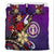 Northern Mariana Bedding Set - Tribal Flower With Special Turtles Purple Color - Polynesian Pride