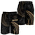 Chuuk Polynesian Men's Short - Gold Tribal Wave - Polynesian Pride