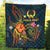 Pohnpei Polynesian Personalised Premium Quilt - Legend of Pohnpei (Blue) - Polynesian Pride